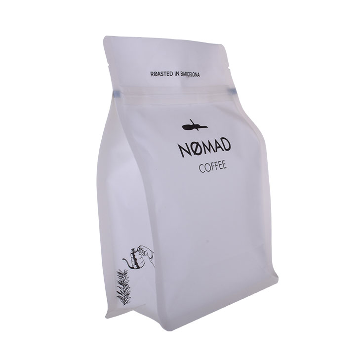 Box Bottom Coffee Bag Resealable Pouch كيس قهوة على شكل صندوق قابل للإغلاق