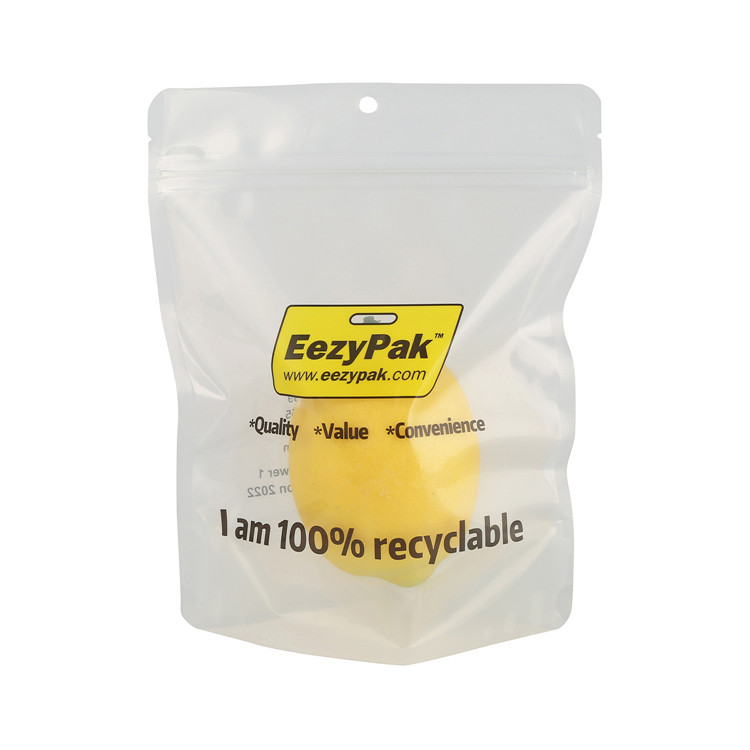 مخصص الأخضر PE الغذاء الصف التعبئة والتغليف حقيبة قابلة لإعادة التدوير قابلة لإعادة الاستخدام كيس شفاف مرئي