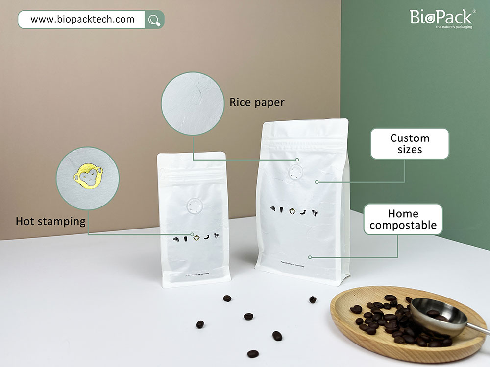 عبوات القهوة المصنوعة من ورق الأرز