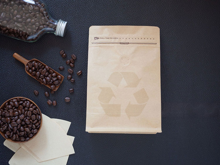 أكياس قهوة ورقية مُعاد تدويرها