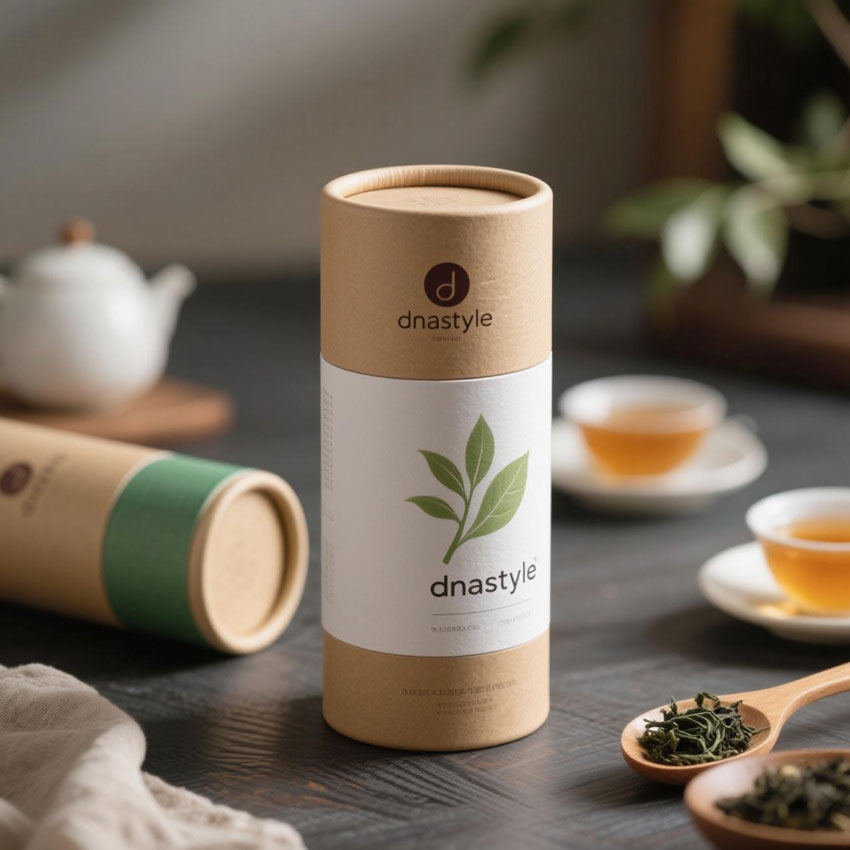 عبوات قهوة أسطوانية من الكرتون قابلة لإعادة التدوير بتصميم مخصص