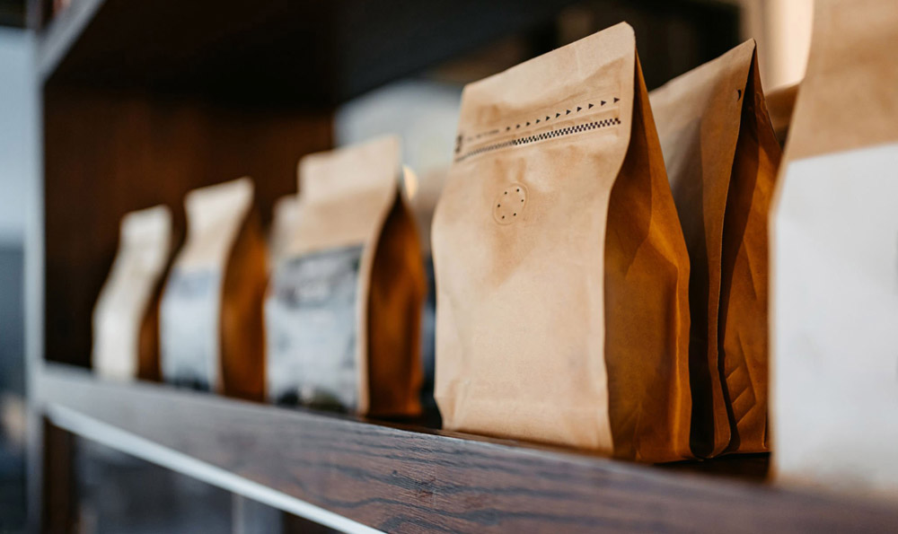 kraft coffee bags