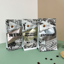 أكياس قهوة مخصصة من رقائق الألومنيوم قابلة لإعادة التدوير مع صمام