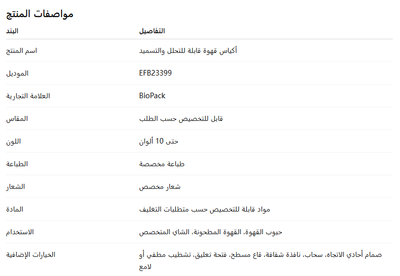 أكياس قهوة قابلة للتحلل والتسميد من BioPack