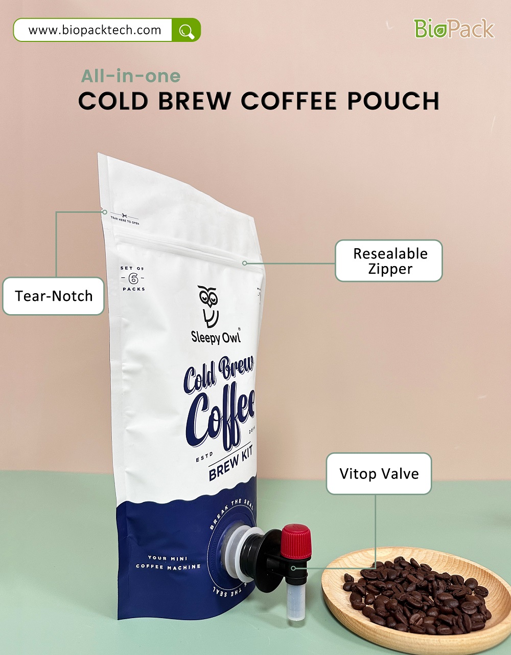 أكياس قهوة باردة