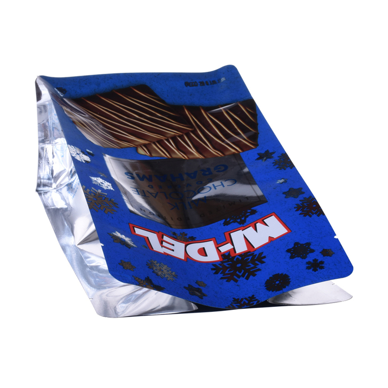 تخصيص الطباعة مربع أسفل الألومنيوم البسكويت وجبات خفيفة Ziplock تغليف أغذية بالجملة في الصين