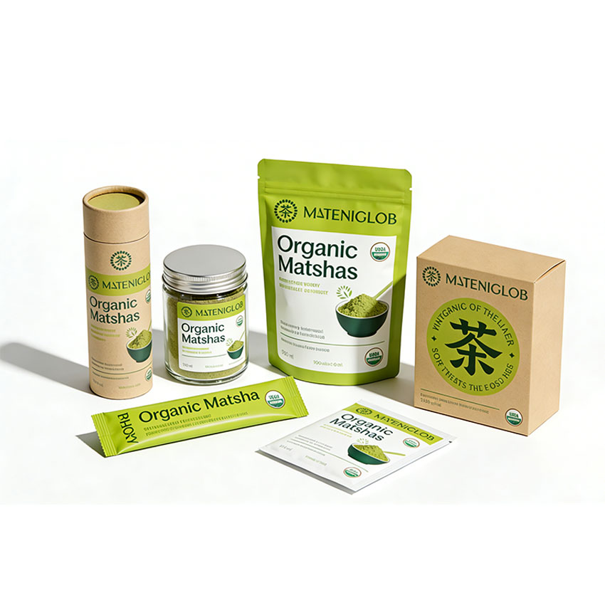 تغليف مخصص للشاي الأخضر (ماتشا)