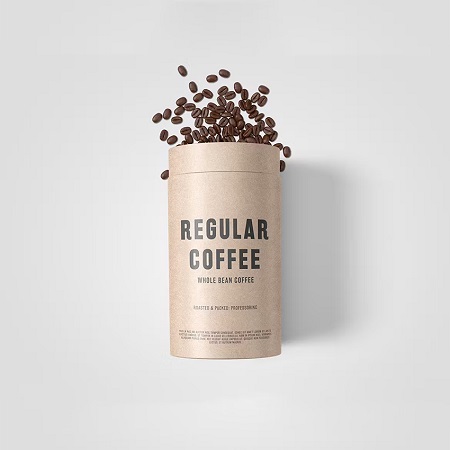 cylinder coffee packaging