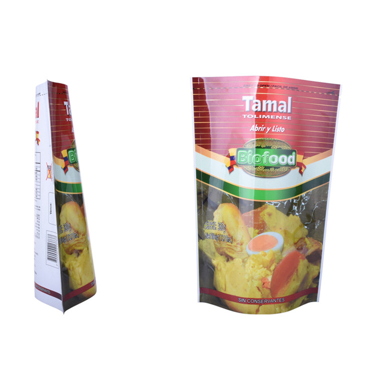مخصصة عالية الجودة معوجة حقيبة حساء الوقوف الحقيبة الطبخ للأغذية المصنعة في الصين