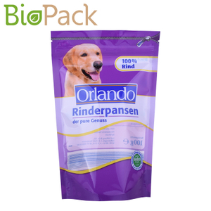 الجملة نافذة الوقوف الحقيبة حقيبة الرمز البريدي قفل لتغليف أغذية الكلاب والقطط مع زيبر