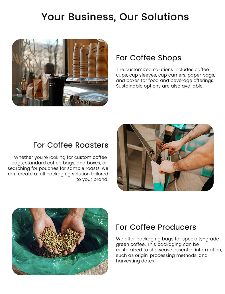 أكياس قهوة قابلة للتحلل مع صمام