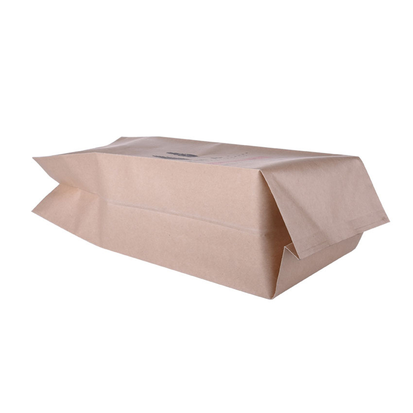 كيس قهوة مجمعة Tin Tie Kraft Paper Bags 1kg