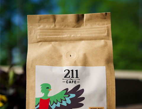 أكياس القهوة مع صمام