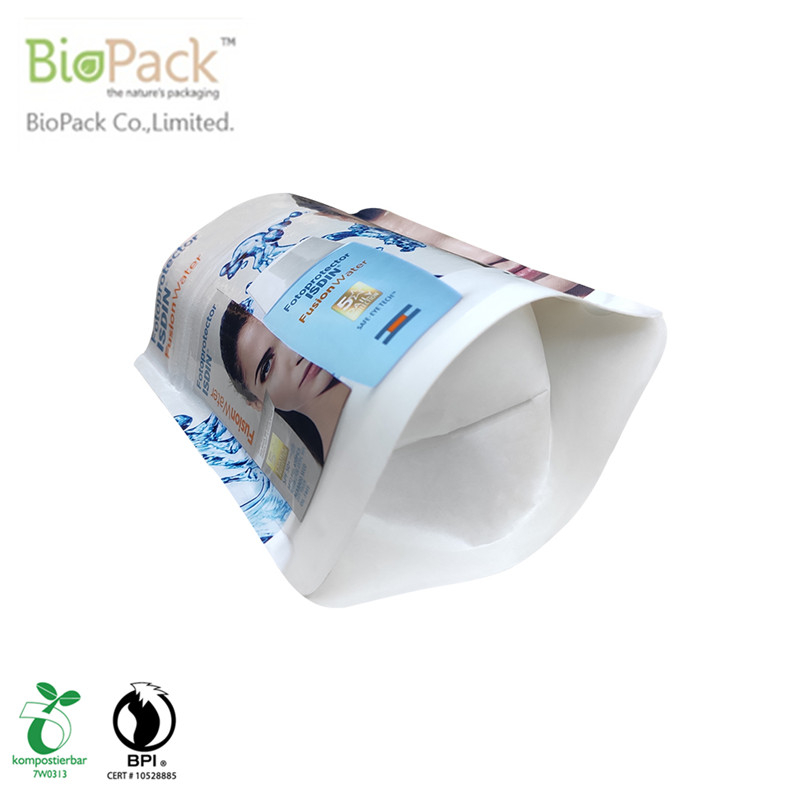 الحقيبة البلاستيكية ذات القاعدة البلاستيكية القابلة لإعادة التدوير الخضراء مع الطباعة من الصين