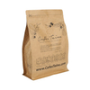 250Gr Kraft Paper Box Bottom Pouch One Way Valve Ziplock Coffee Bag