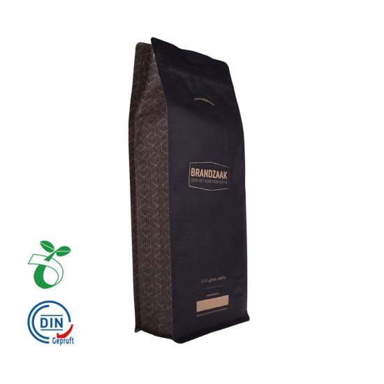 100٪ إعادة تدوير الورق كيس نشا الذرة OEM شعار طباعة حقيبة الاتصال الغذائية القابلة للتحلل الحيوي