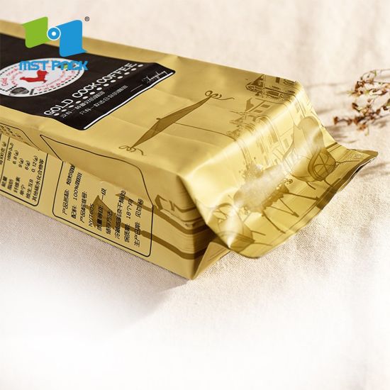 تخصيص الطباعة كيس فلتر القهوة البلاستيكية القابلة للتحلل مع رقائق الألومنيوم