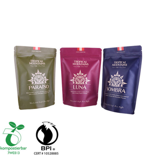 قابل للإغلاق Ziplock Clear Window Coffee Bag 100g مصنع من الصين