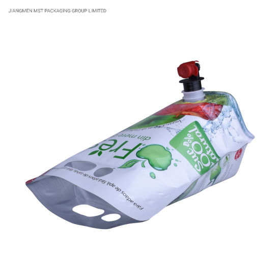 حقيبة الوقوف البلاستيكية القابلة لإعادة الاستخدام مع مصنع صنبور من الصين