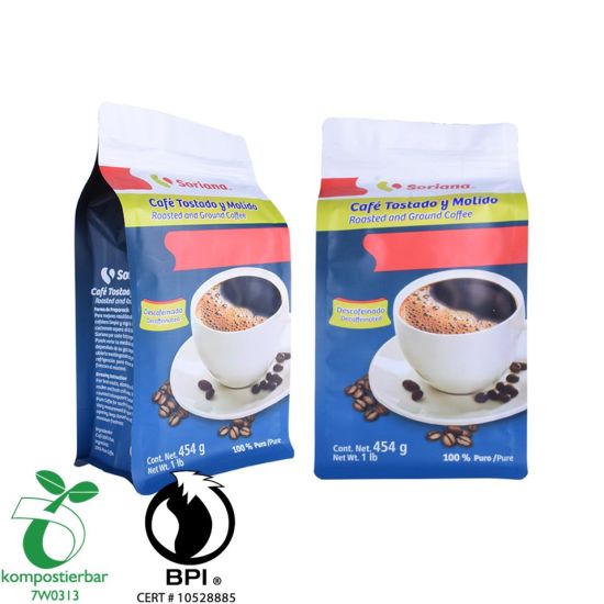 سحاب مربع أسفل مخصص كيس بلاستيك قابل للتحلل بالجملة من الصين