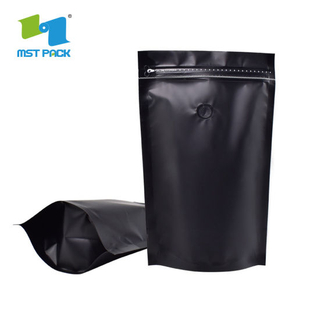 الصين مورد مخصص طباعة مسطحة القاع الغذاء الصف 500 جرام 1 كجم التعبئة رقائق الألومنيوم Ziplock تسمية مخصصة سماد حقيبة القهوة السوداء مات