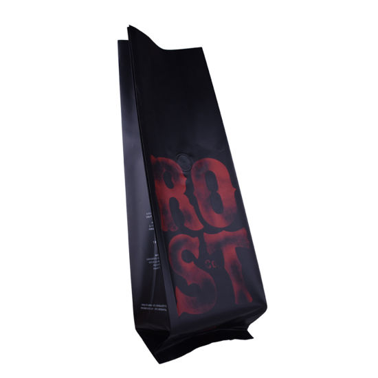 حقيبة قهوة بلاستيكية عالية الجودة قابلة للتحلل مع صمام لتغليف حبوب القهوة