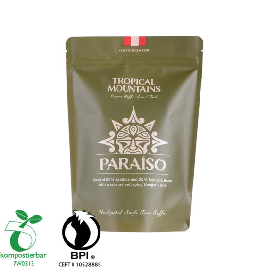 الغذاء Ziplock PLA شنقا الأذن بالتنقيط حقيبة القهوة الصانع من الصين