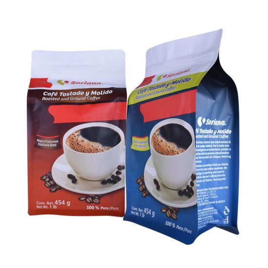 طباعة بالألوان الكاملة أكياس قهوة قابلة للتحلل حسب الطلب